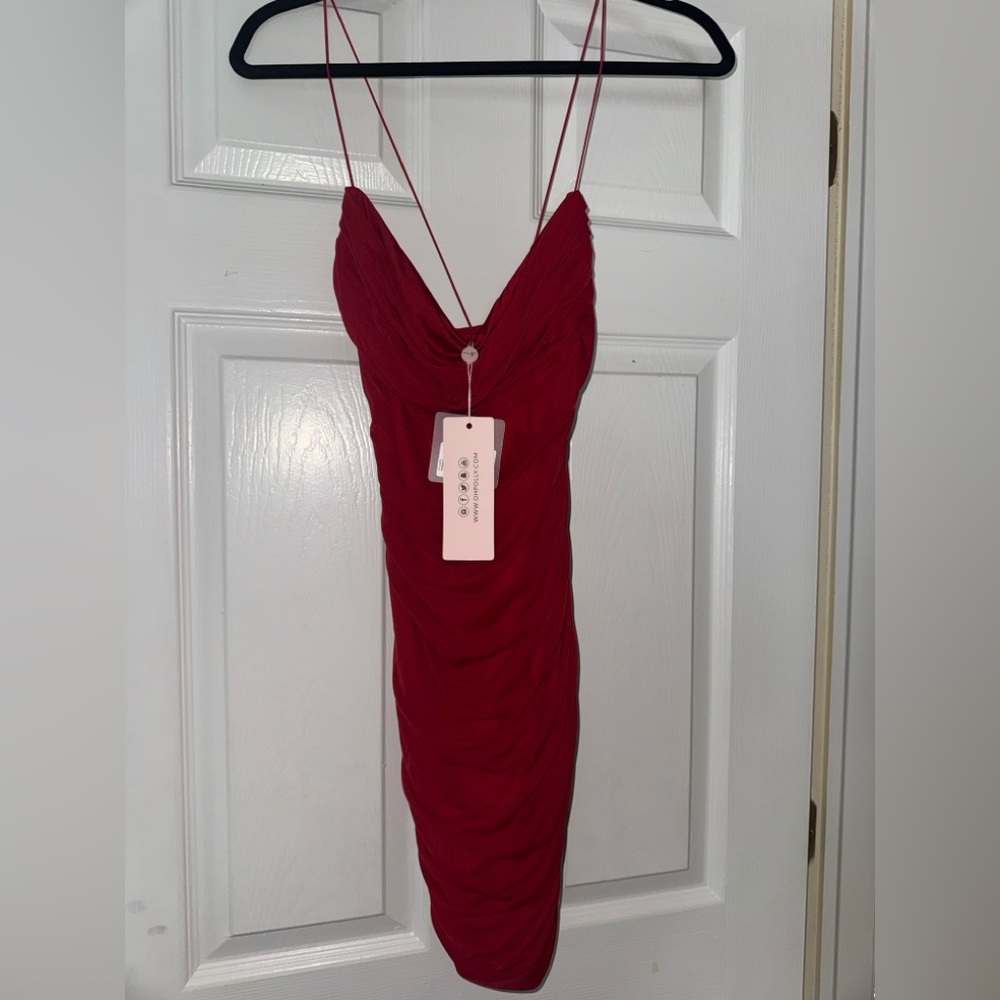 Oh Polly Ruby Red Mini Dress